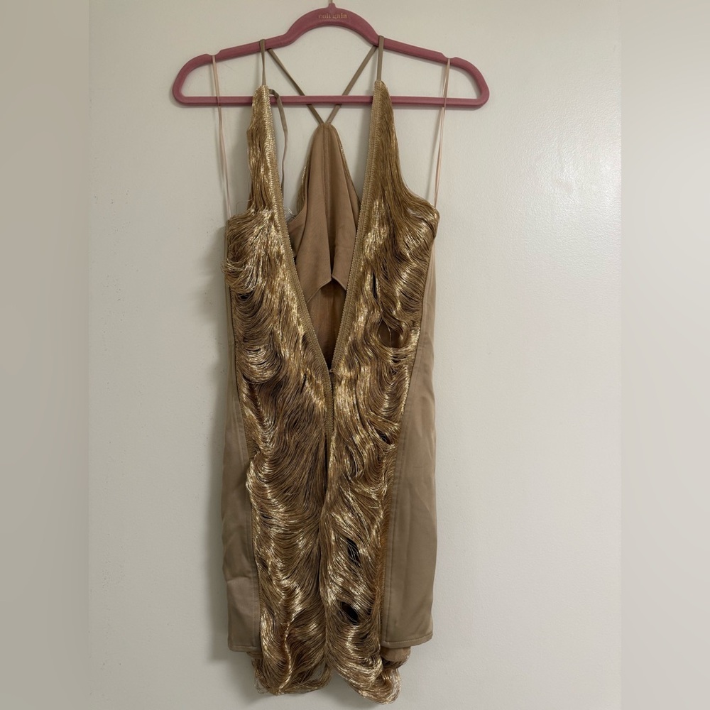 MARA DRESS - LIGHT GOLD - Picture 6 of 8